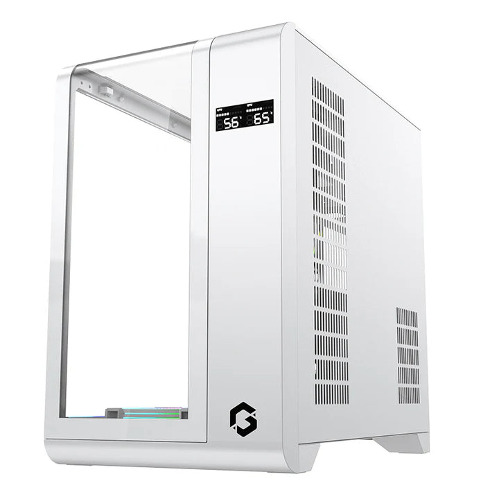 GAMEON Infinity Midnight Series ARGB Mid Tower Gaming Case 4 Fans - White