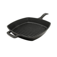 Westinghouse 28 cm Pre-Seasoned Cast Iron Square Grill Pan – Black