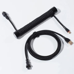 كابل USB GravaStar Coiled Aviator - أسود