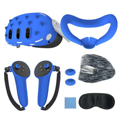 مجموعة غطاء حماية سيليكون مسطح سداسي الشكل من Gamax Meta Quest 3 - أزرق