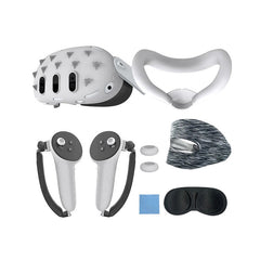 مجموعة غطاء حماية سيليكون مسطح سداسي الشكل من Gamax Meta Quest 3 - أبيض