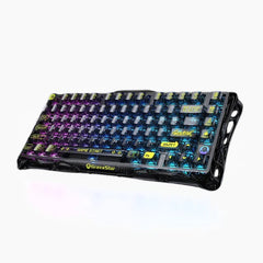 لوحة مفاتيح الألعاب الميكانيكية اللاسلكية GravaStar Mercury K1 Lite 75% عربية - أسود شفاف