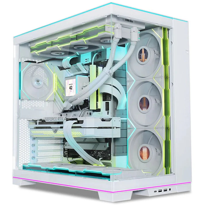 Lian Li O11 Dynamic EVO RGB E-ATX Mid Tower Gaming PC Case - White (Fans not Included)