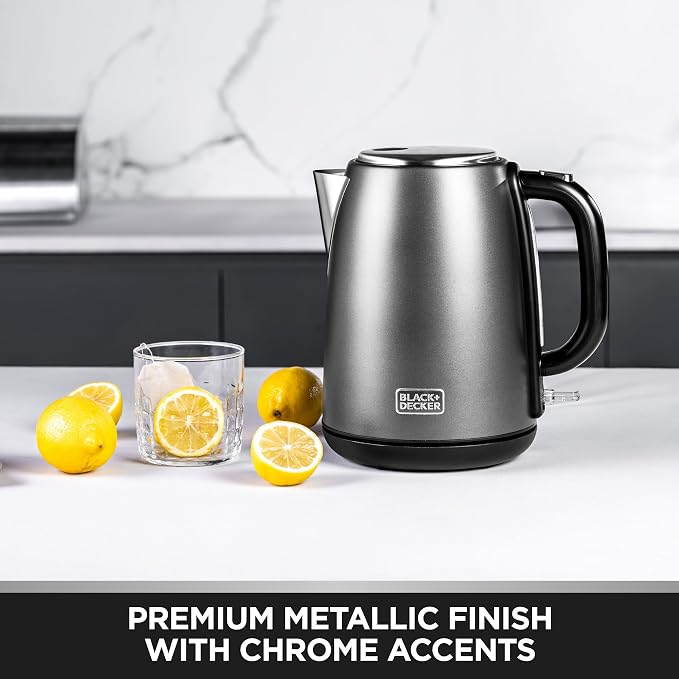 Black & Decker  Premium Steel Kettel 1.7L 2200 W, Overheat protection