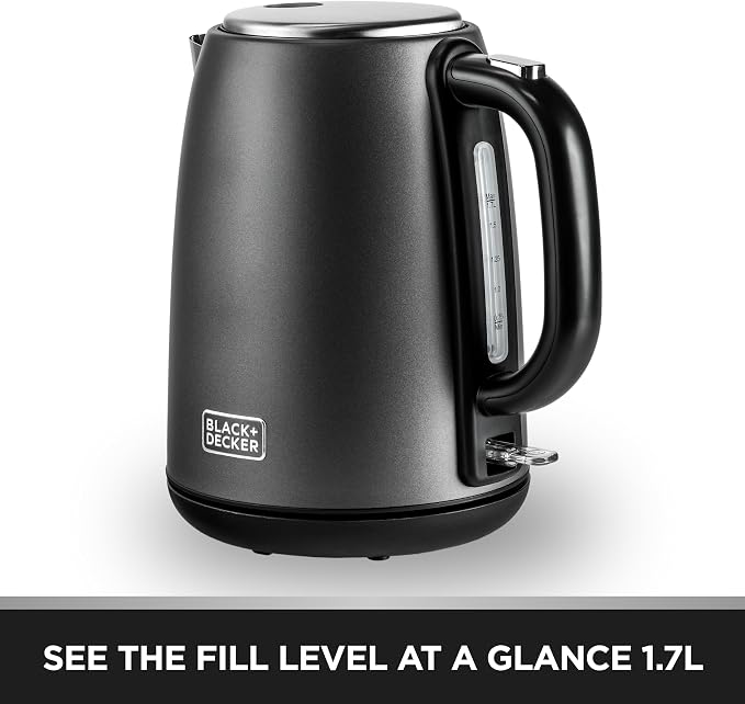 Black & Decker  Premium Steel Kettel 1.7L 2200 W, Overheat protection