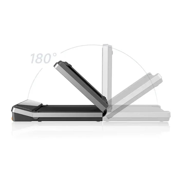 King Smith R3 Hybrid Walking Pad Foldable Treadmill with Max Speed 12 km/h, 1HP Brushless Motor - Black