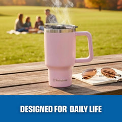 Westing House 32oz Double-Wall Stainless Steel Insulated Tumbler | BPA-Free Reusable Cup for Coffee, Water, Iced Tea & More | 6 hrs Hot & 9 hrs Cold | Ideal for Indoor & Outdoor Use | Pink