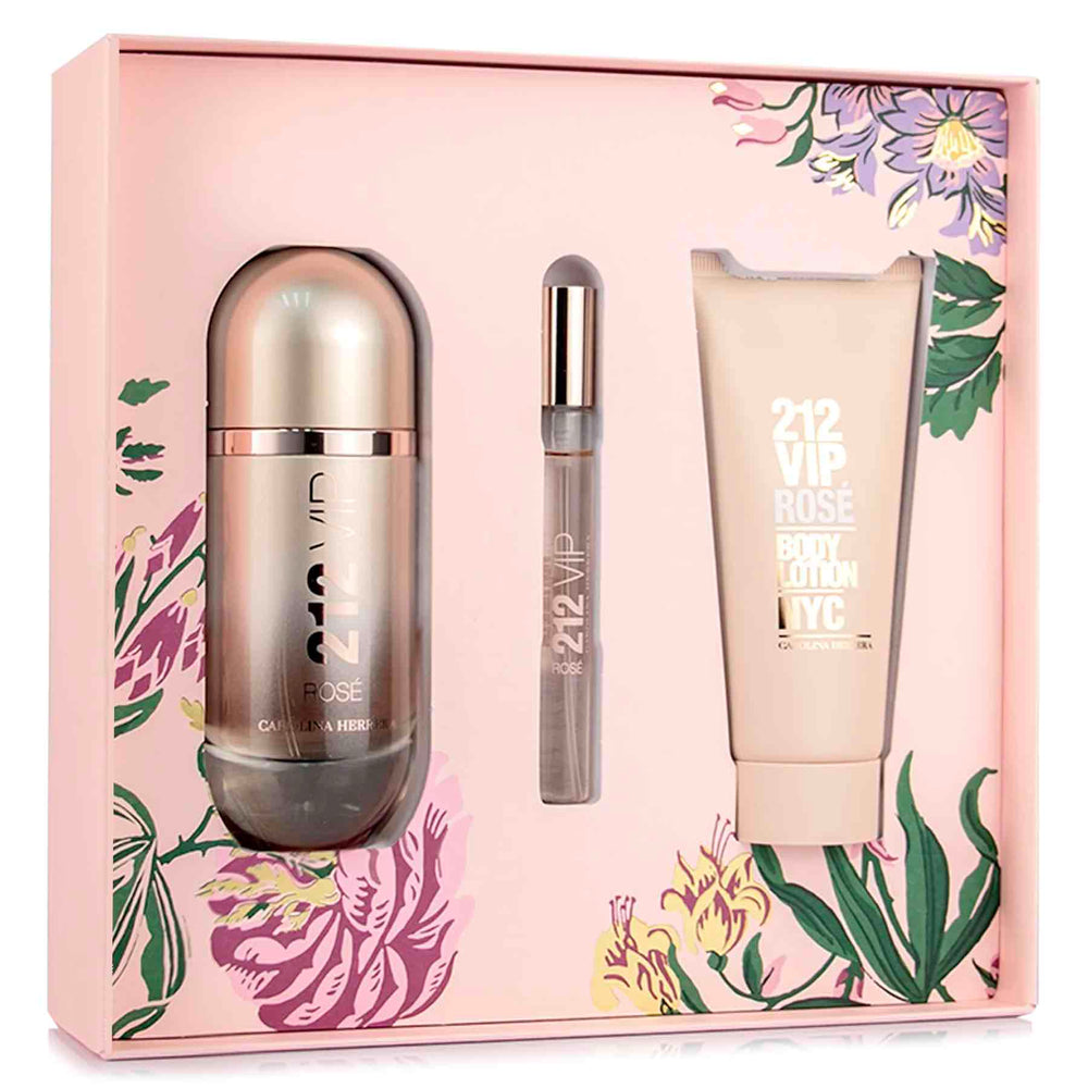 212 Vip Rose 3pcs Gift Set by Carolina Herrera