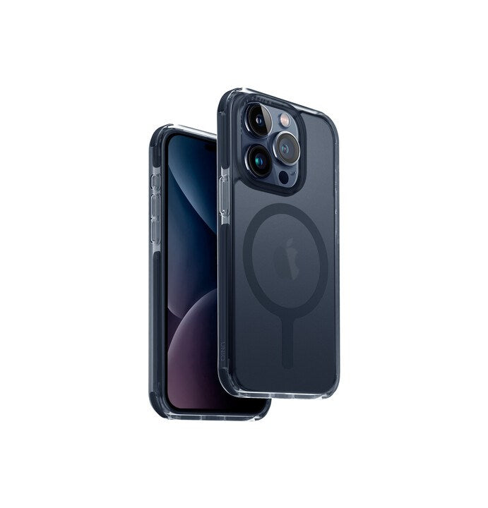 UNIQ HYBRID IPHONE 15 PRO  MAGCLICK CHARGING COMBAT (AF) - SMOKE BLUE