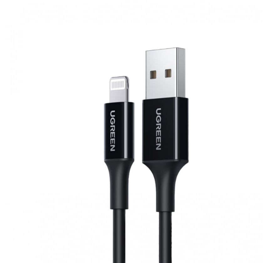 UGREEN USB-A Male to Lightning Male Cable Nickel Plating ABS Shell 1m (Black)US288