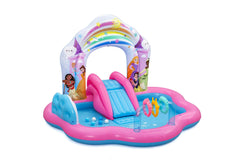 Bestway 2.21m x 1.93m x 1.40m Disney Princess Enchanted Palace Play Center (1 pool, 3 crowns, 6 play balls, repair patch) Age 2+