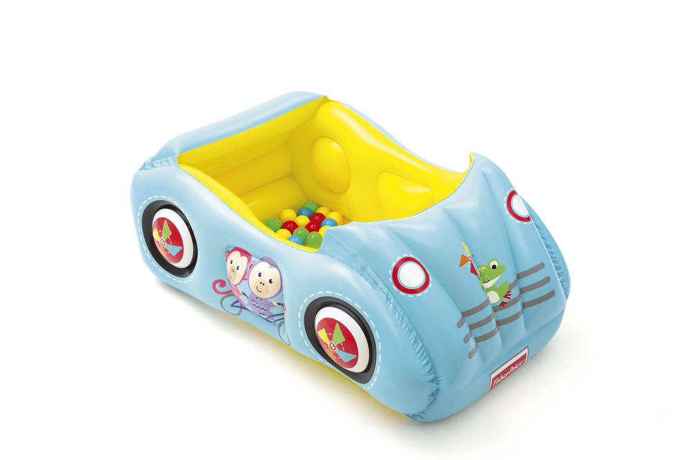 Bestway 1.19m x 79cm x 51cm Race Car Ball Pit (1 race car, 25 play balls, repair patch) Age 2+