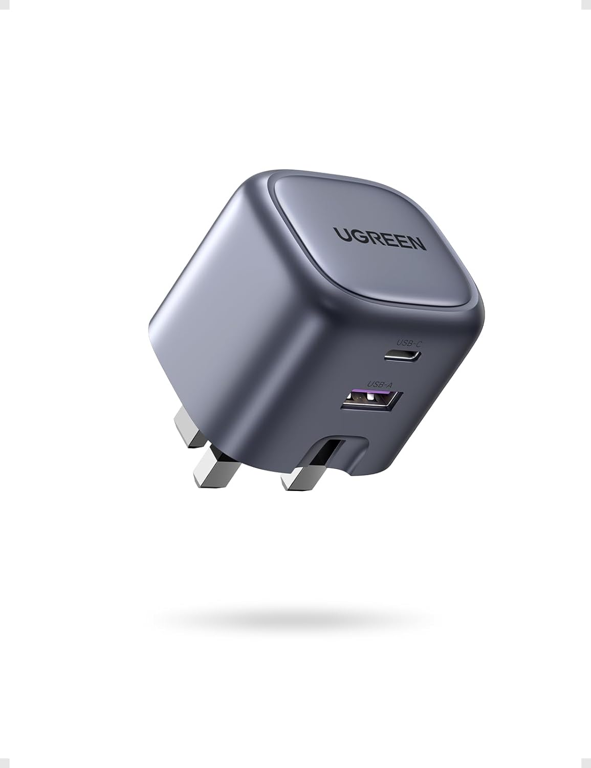UGREEN Nexode 35W 2-Port GaN Fast Charger UK Black