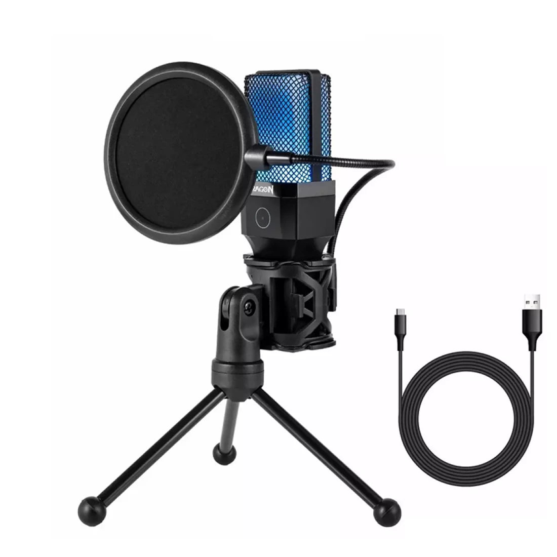 Redragon GM212 ADNE RGB Streaming Microphone - Black