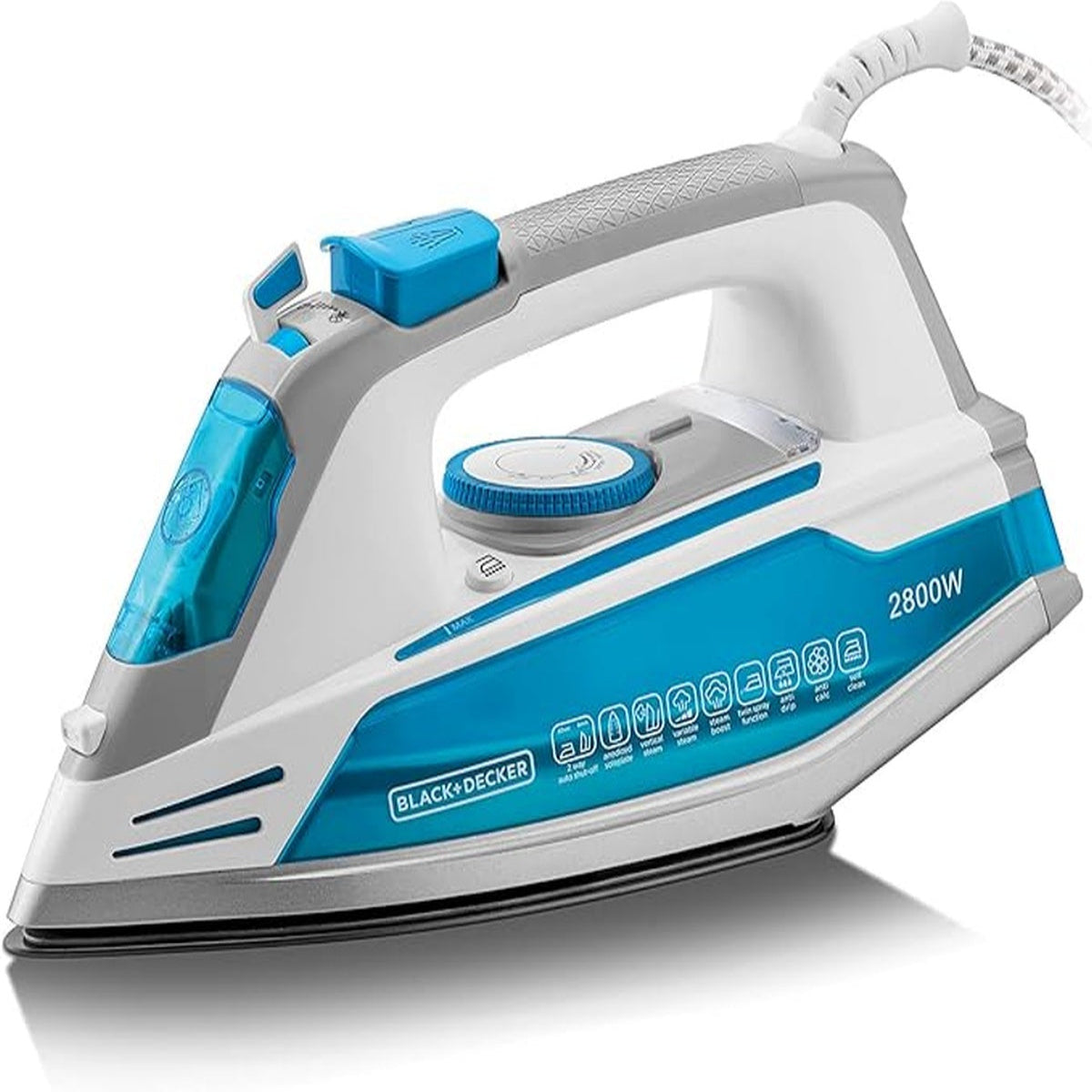 Black & Decker Steam Iron 2800w with Anodized soleplate  - X2800-B5