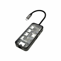 XPower HI10 10 In 1 92W PD Type-C Hub - Transparent Grey