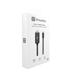 Xtrememac Type-C To HDMI Nylon Braided Cable - 2M