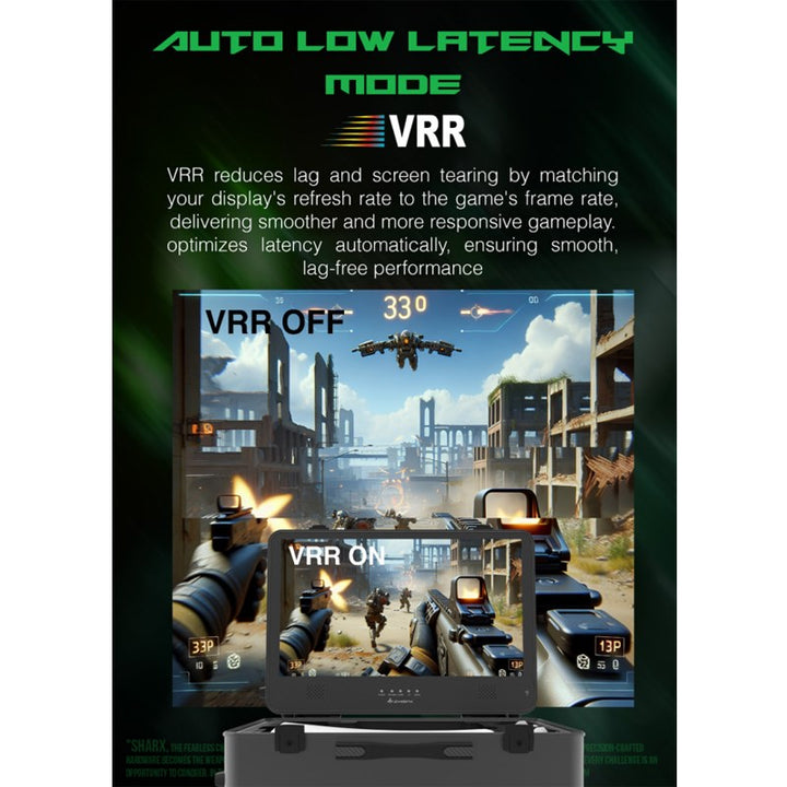SharX QUEST Gaming Suitcase (PQ-24Q165I) – 24" QHD Monitor (2560x1440), Compatible with XboxS and all PS5 Versions (Digital, Slim, PS5 Pro)