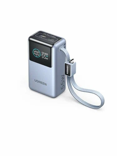 UGREEN Nexode Power Bank (10000mAh, 55W, 2 Ports, Built-in Cable