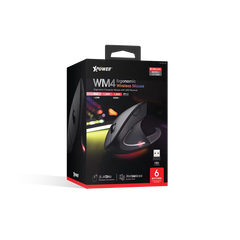 XPower WM4 Ergonomic Wireless Vertical Mouse 1800 DPI- Black-4895246602516