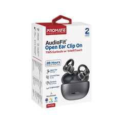 Promate AudioFit™ Open Ear Clip On TWS Earbuds w/ IntelliTouch,Black