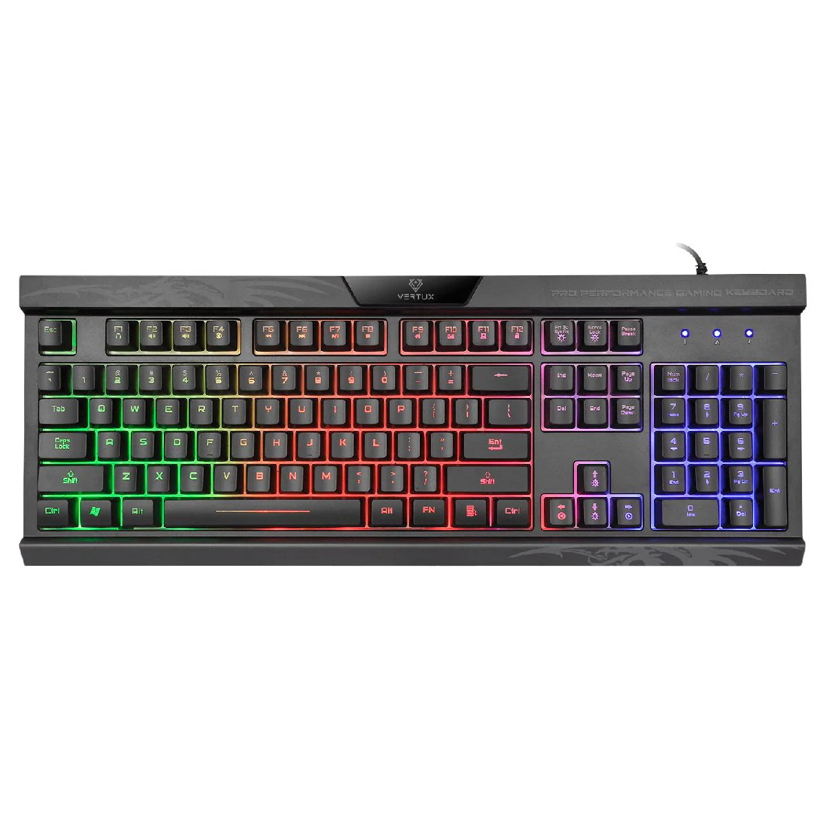 VERTUX-Pro Performance Gaming Keyboard,BLACK