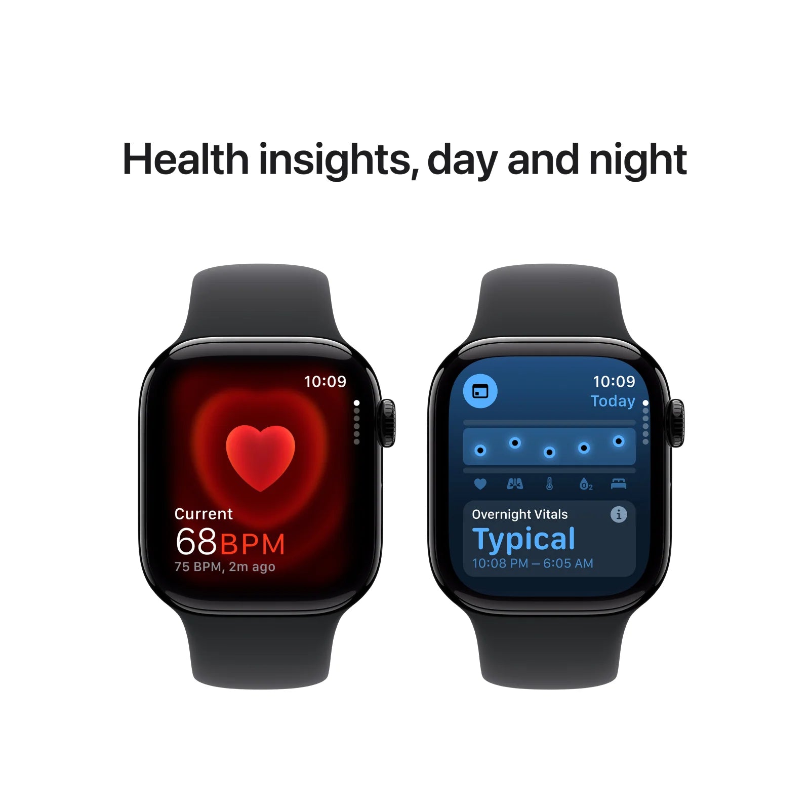 APPLE WATCH SERIES 10 GPS 42MM JET BLACK ALUMINIUM CASE WITH BLACK SPORT BAND - S/M