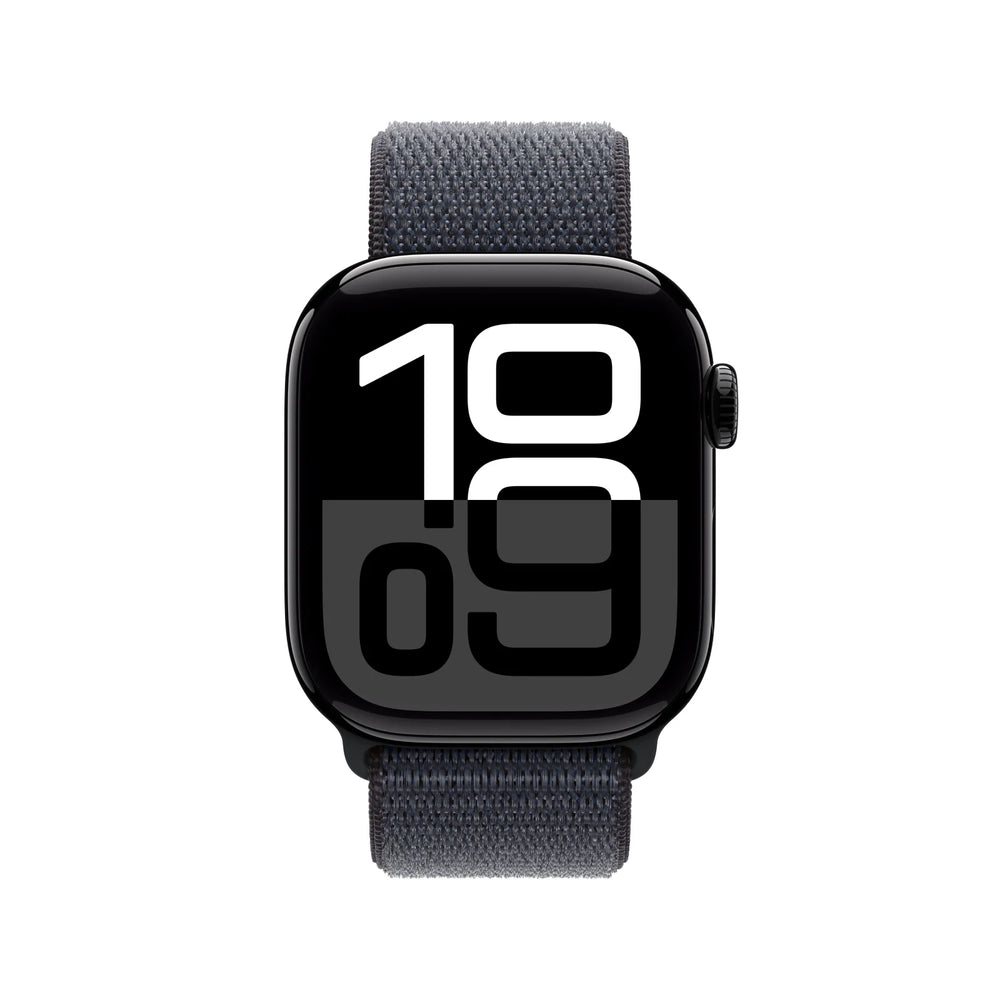 APPLE WATCH SERIES 10 GPS 42MM JET BLACK ALUMINIUM CASE WITH INK SPORT LOOP