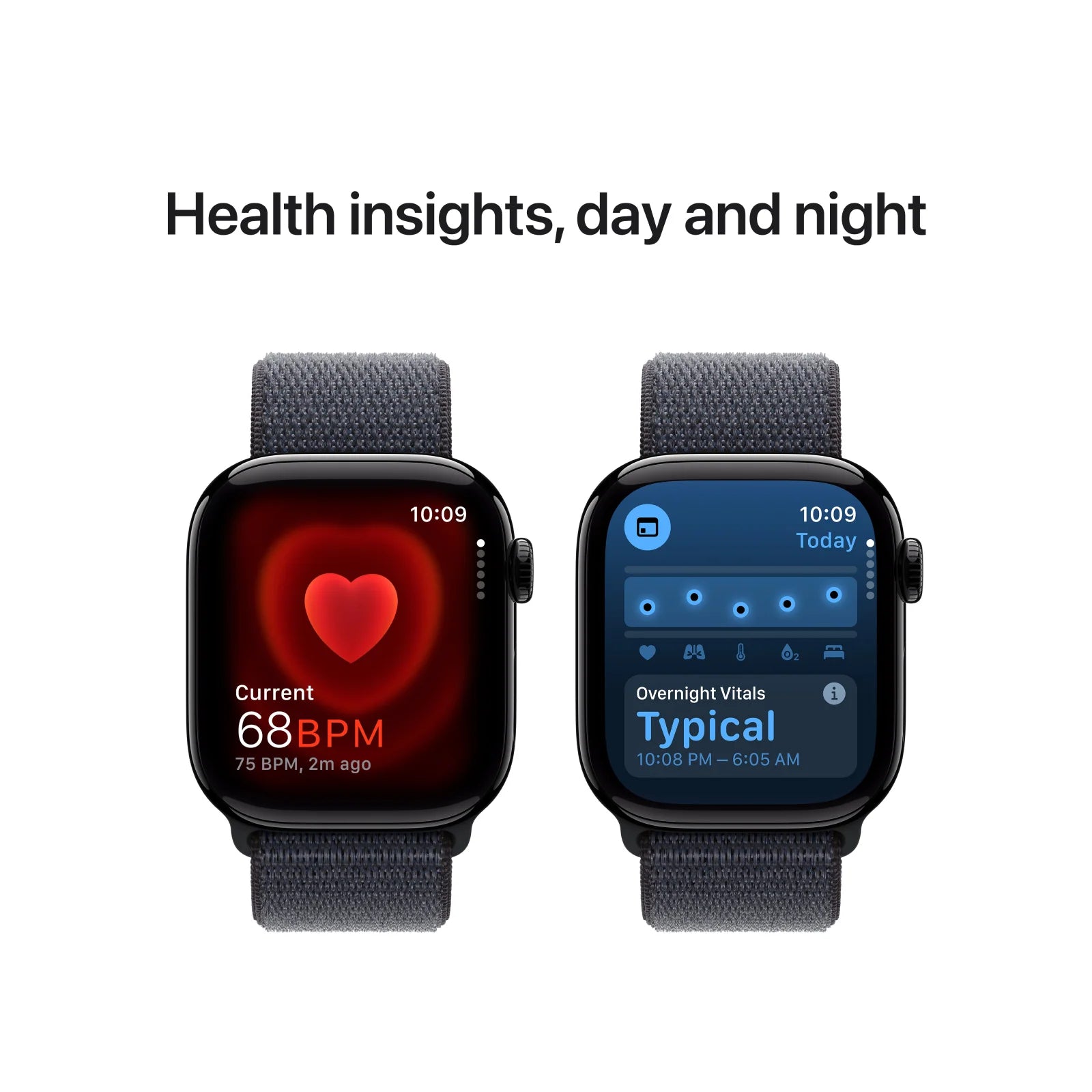 APPLE WATCH SERIES 10 GPS 42MM JET BLACK ALUMINIUM CASE WITH INK SPORT LOOP