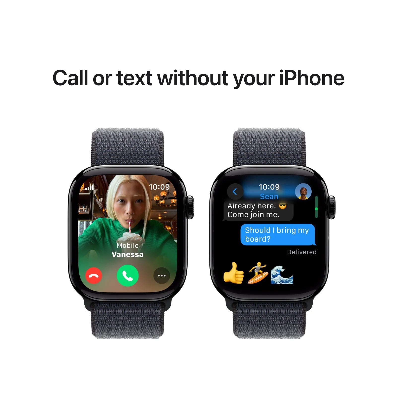 APPLE WATCH SERIES 10 GPS 42MM JET BLACK ALUMINIUM CASE WITH INK SPORT LOOP