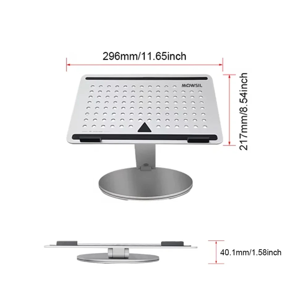 Mowsil Adjustable Laptop Stand for Desk & Tablet,Gray