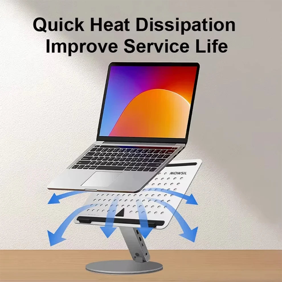Mowsil Adjustable Laptop Stand for Desk & Tablet,Gray