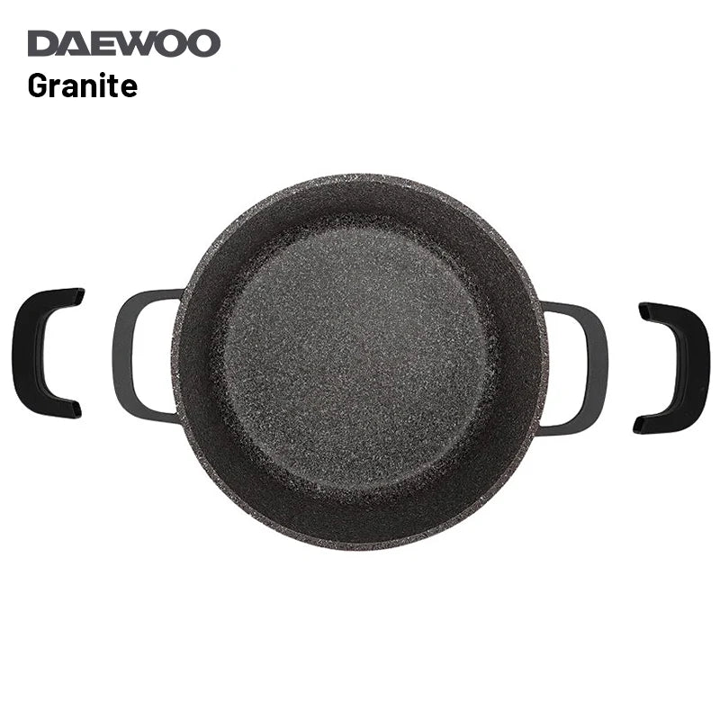 Daewoo 20cm Granite Casserole Pot with Lid - DASAG20 (2-Year Warranty)