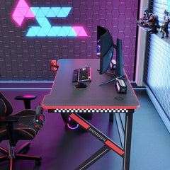 GADGETON D2105 – Y-Shaped RGB Flowing Light Gaming Desk (Size: 120*60*74cm) - Black