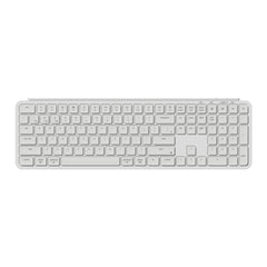 Keychron B6 Pro Full-Size Ultra-Slim Wireless ZMK Custom Keyboard for Win & Mac - White, Arabic