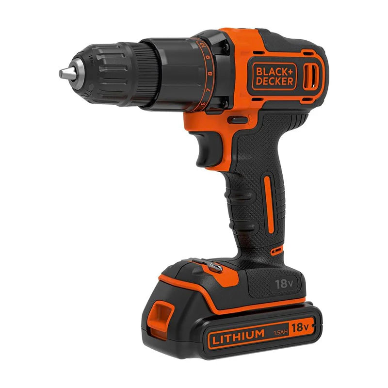 18V Lithium-Ion 2 Gear Hammer Drill + 400mA Charger + 1 Battery + Kitbox