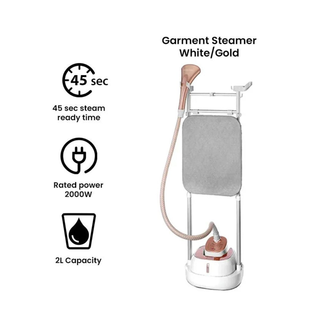 2000W Garment Steamer with 6 steam setting Digital