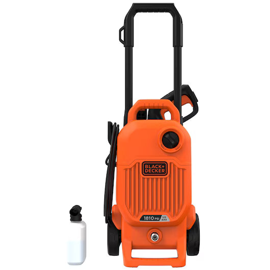 BLACK+DECKER |1700W, 125 Bar Corded Pressure Washer |Vertical| Portable and easy to store |Orange + Black
