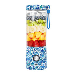 Blendjet V2 Portable Blender 16oz, Smoothie Maker, Fruit Blender, BPA-Free, 475ml, 200W, Sports Bottle, USB-C Rechargeable - Mosaic