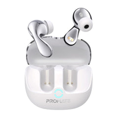 Promate High-Definition Hybrid ANC TWS Earbuds with intellitouch,White