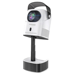 Promate 4K Ultra HD Wireless LCD Projector with Built-In Speaker & Monopod Stand, LCD Technology,White