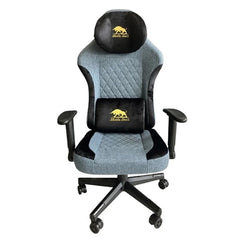 Black Bull Gaming Chair  With Molded Headrest Up & Down - Fabric , Black/Blue