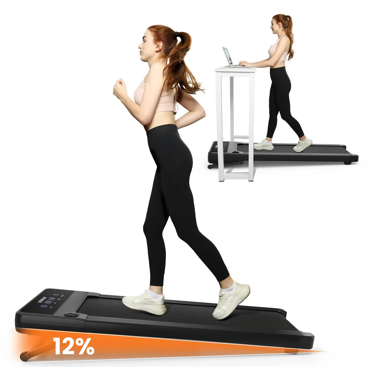 Pre-order:Black Bull Walking Pad Treadmill with 12% Auto Incline - UMWP105