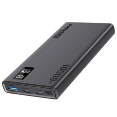 Promate Compact Smart Charging Power Bank with 20W PD Dual USB-C and 22.5W USB-A Ports,BLUE