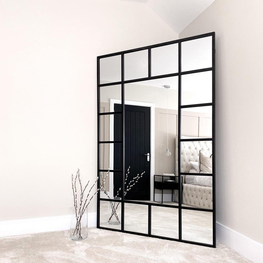 Large window design rectangular mirrors