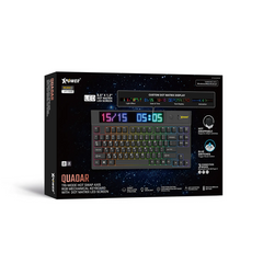 XPower Quaoar Tri-Mode Hot Swap Axis Mechanical Keyboard with LED Dot Matrix Screen