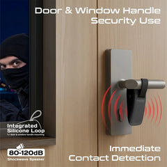 PROMATE High-Sensitivity Portable Door Stopper Alarm with Instant Trigger & Dual Sensitivity mode,Black