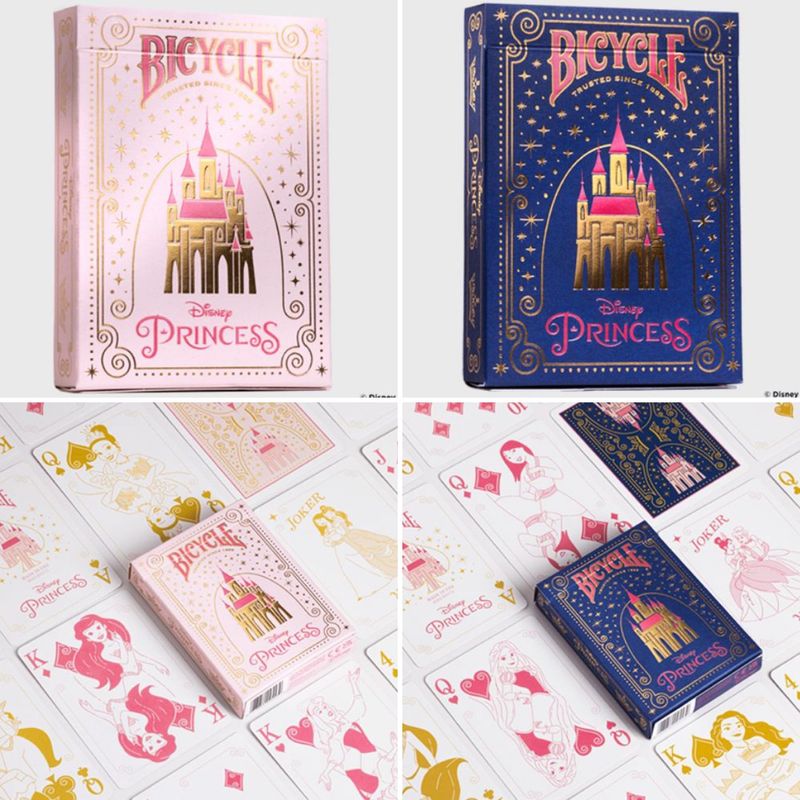 disney princess playing cards blue