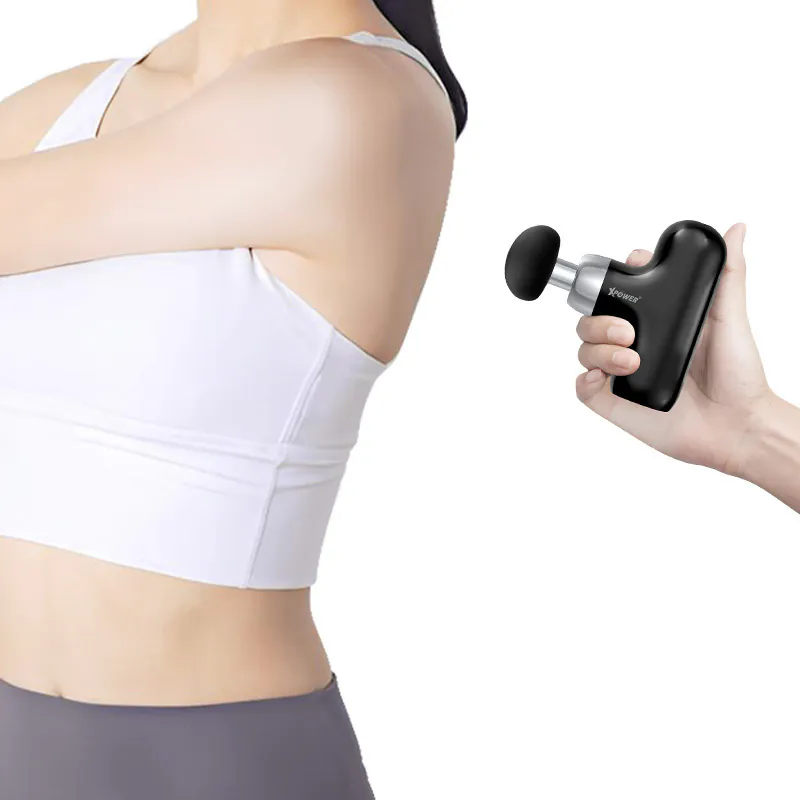 XPower MG18 2 in 1 Mini Hot Compress Massage Gun - Black-4895246609348