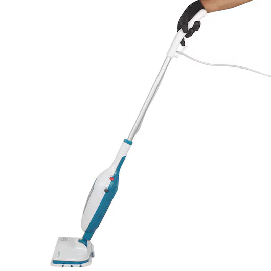 BLACK+DECKER Steam Mop, 5-in-1 Cleaning Solution, Superheated Steam, 1300W, 380ml Water Tank, Swivel Head, Chemical-Free, User Friendly, Includes 5 Accessories, White - FSMH13E5-B5